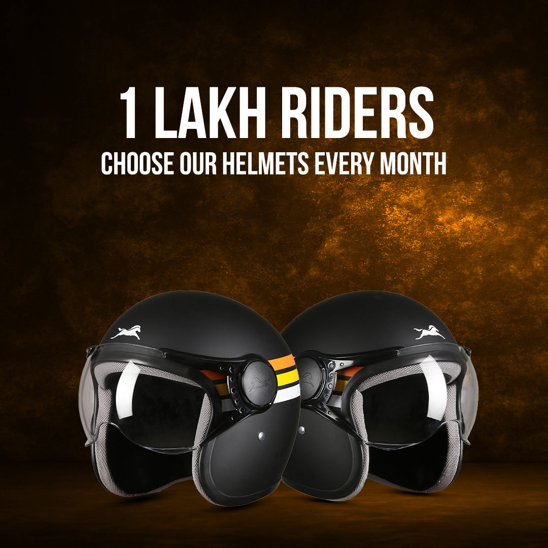 TVS Cruisetown Open Face Helmet – Stylish & Safe Helmet for Riders | ISI & DOT Certified | Premium Protection for Men & Women | Comfortable, Durable & Lightweight Design with Visor